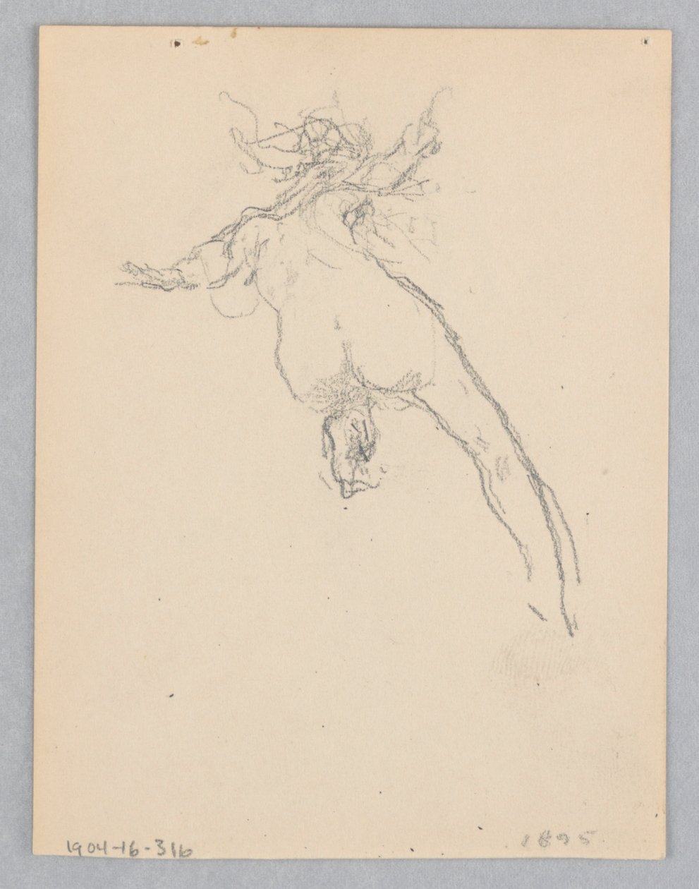 Estudio para una mujer bailando, "Humores a la Música," Mendelssohn Glee Club, Nueva York, NY de Robert Frederick Blum