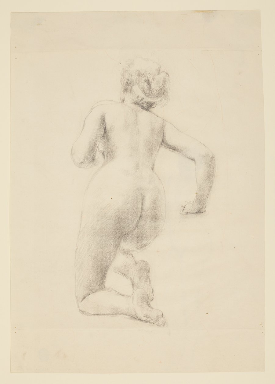 Estudio para una mujer arrodillada, "Festival de la Vendimia", Mendelssohn Glee Club, Nueva York, NY de Robert Frederick Blum