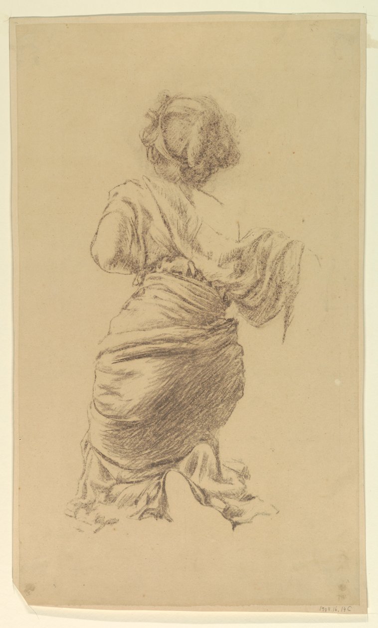 Estudio para una mujer arrodillada, "Festival de la Vendimia," Mendelssohn Glee Club, Nueva York, NY de Robert Frederick Blum