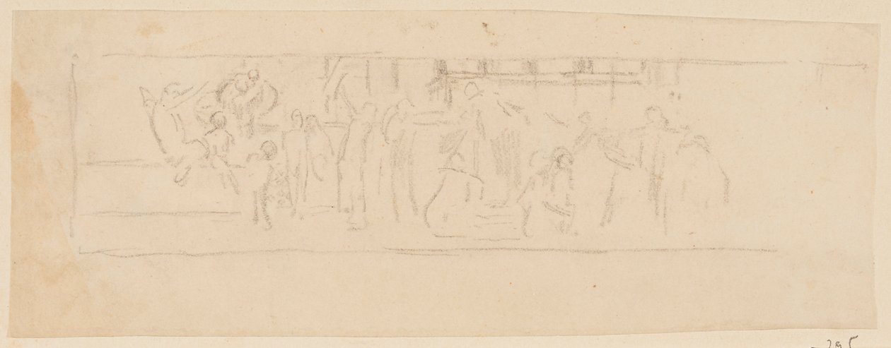 Estudio para una procesión, "Festival de la Vendimia," Mendelssohn Glee Club, Nueva York, NY de Robert Frederick Blum