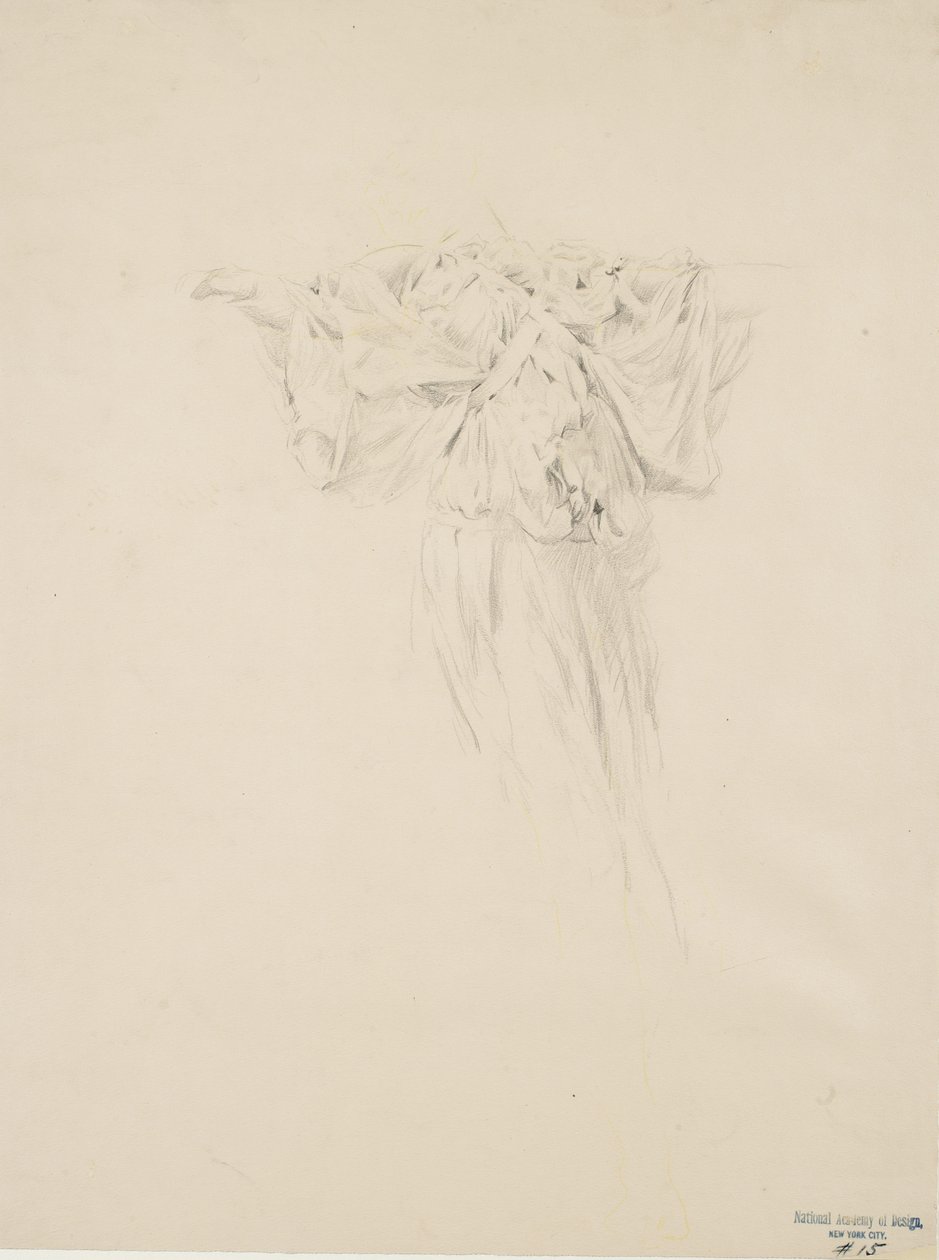 Estudio de drapeado para mural Moods to Music, 1893-95 de Robert Frederick Blum