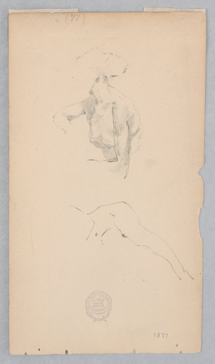 Dos estudios después del desnudo de una mujer de Robert Frederick Blum
