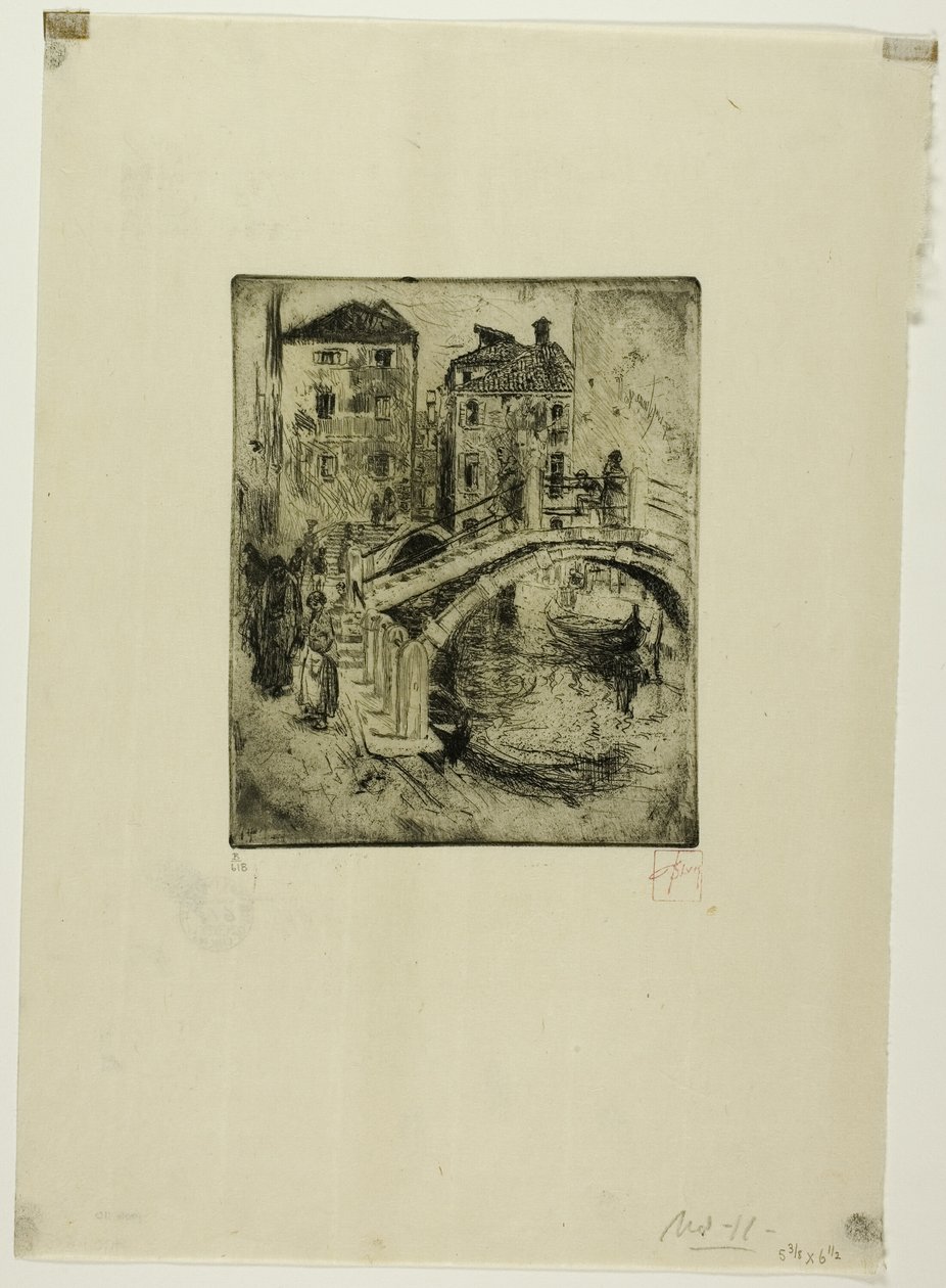 Canal y puentes venecianos de Robert Frederick Blum