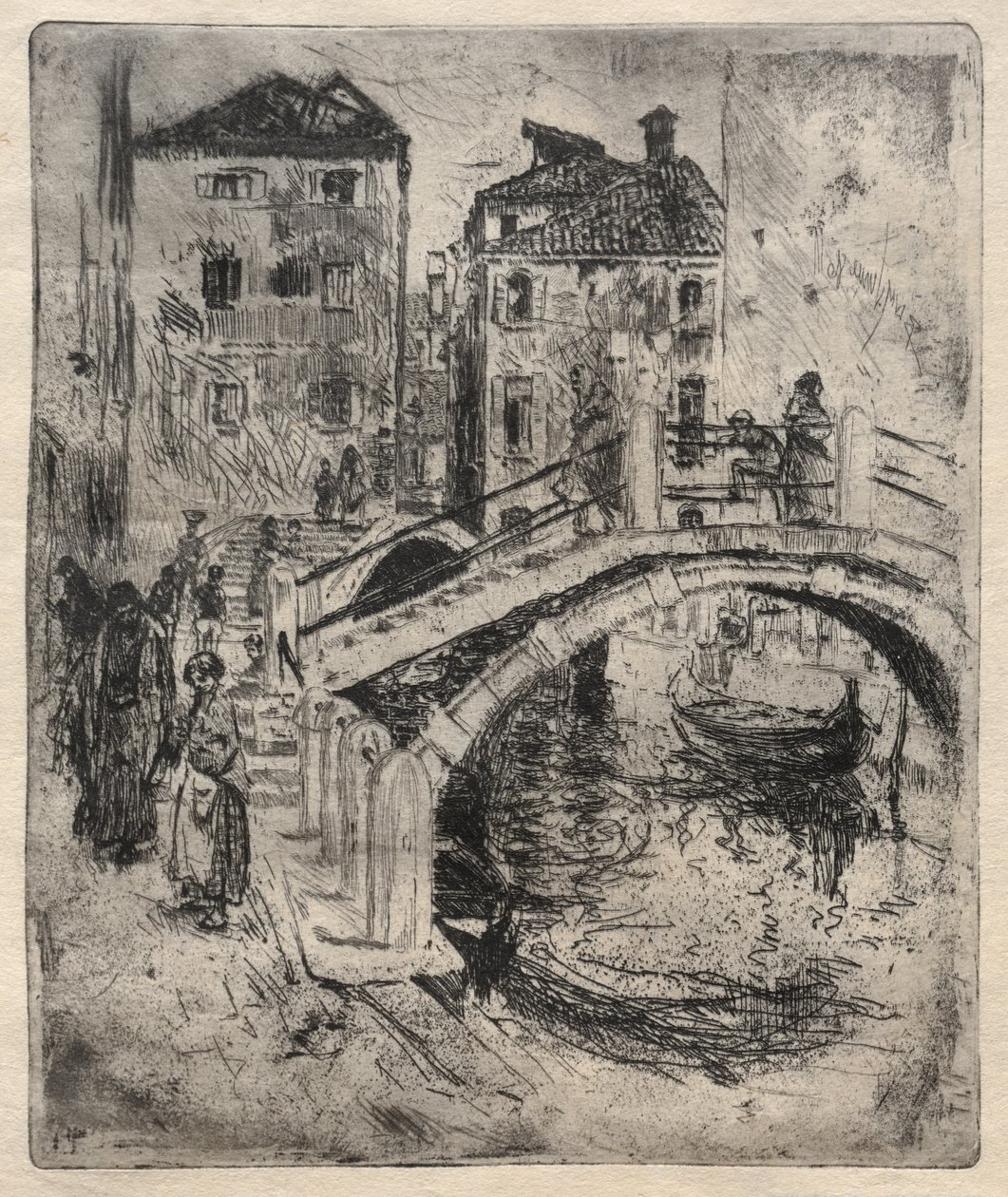Canal y puentes venecianos, 1886 de Robert Frederick Blum