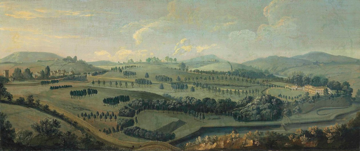 Una vista del parque Gisburne, Yorkshire, y el parque de Robert Griffier
