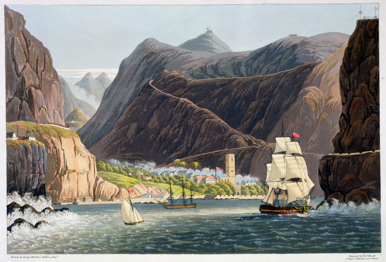 Las carreteras, Santa Elena, 1815 de Robert Havell
