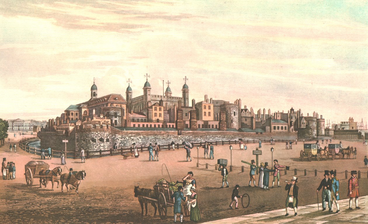 La Torre de Londres, c1821 de Robert Havell