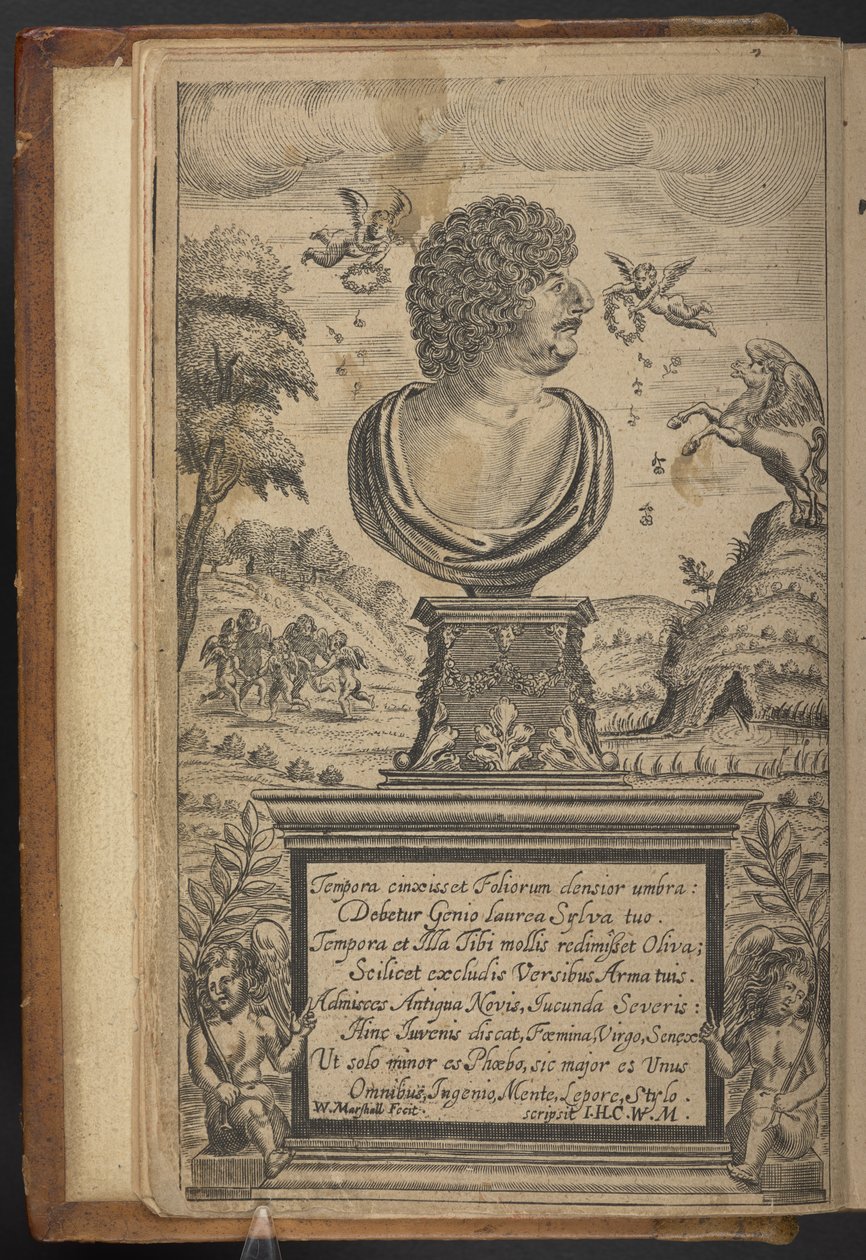 Frontispicio de las Hespérides, o Las Obras… de Robert Herrick