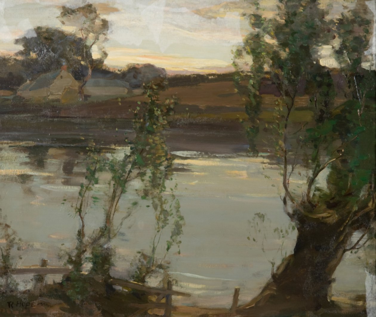 Una piscina tranquila, al atardecer de Robert Hope