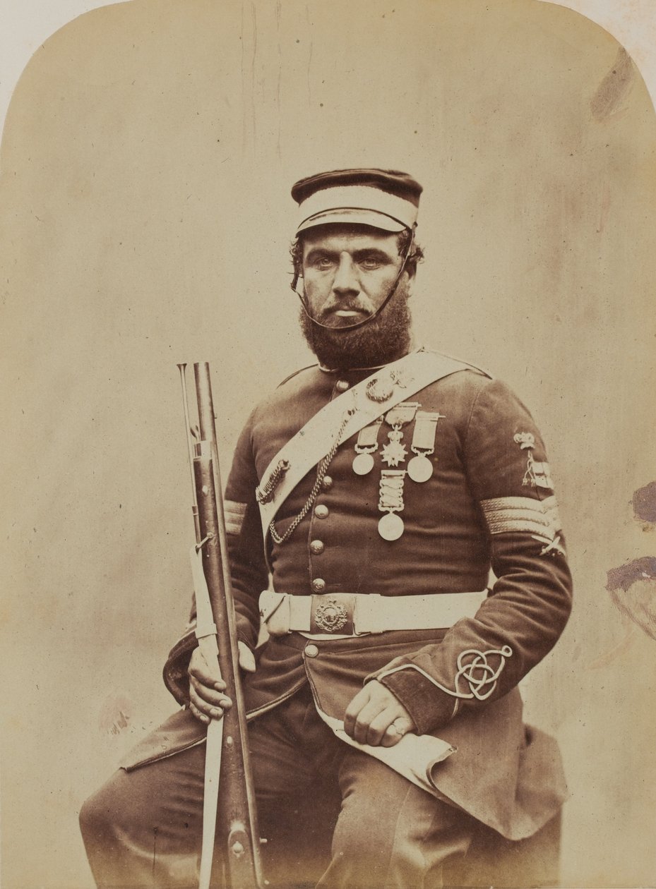 Sargento de color J. Stanton, Zapadores y Mineros Reales, 1856 de Robert Howlett