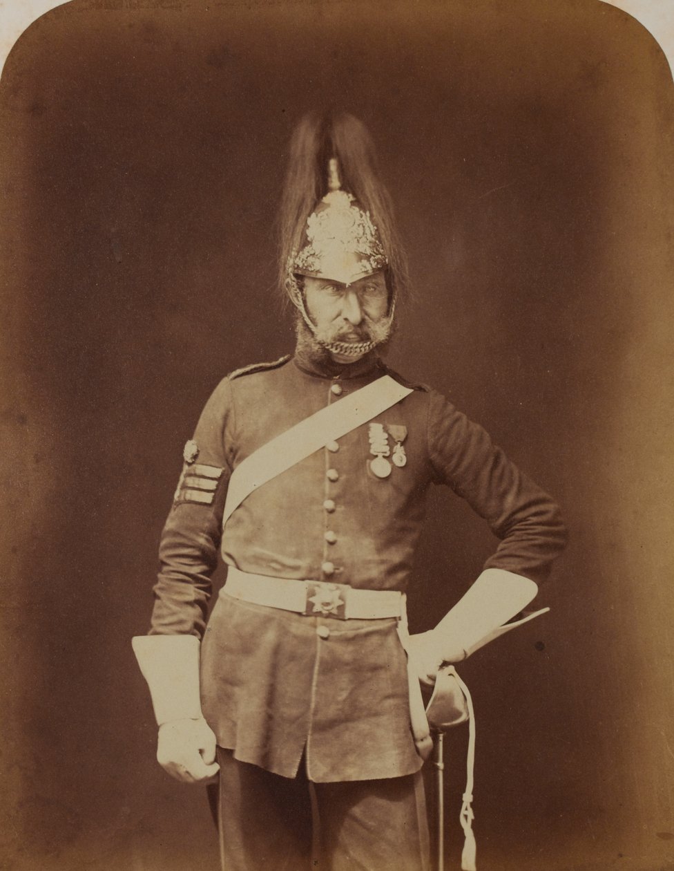 Sargento Mayor Stewart, 5º Dragones (Guardias de la Princesa Carlota de Gales) de Robert Howlett