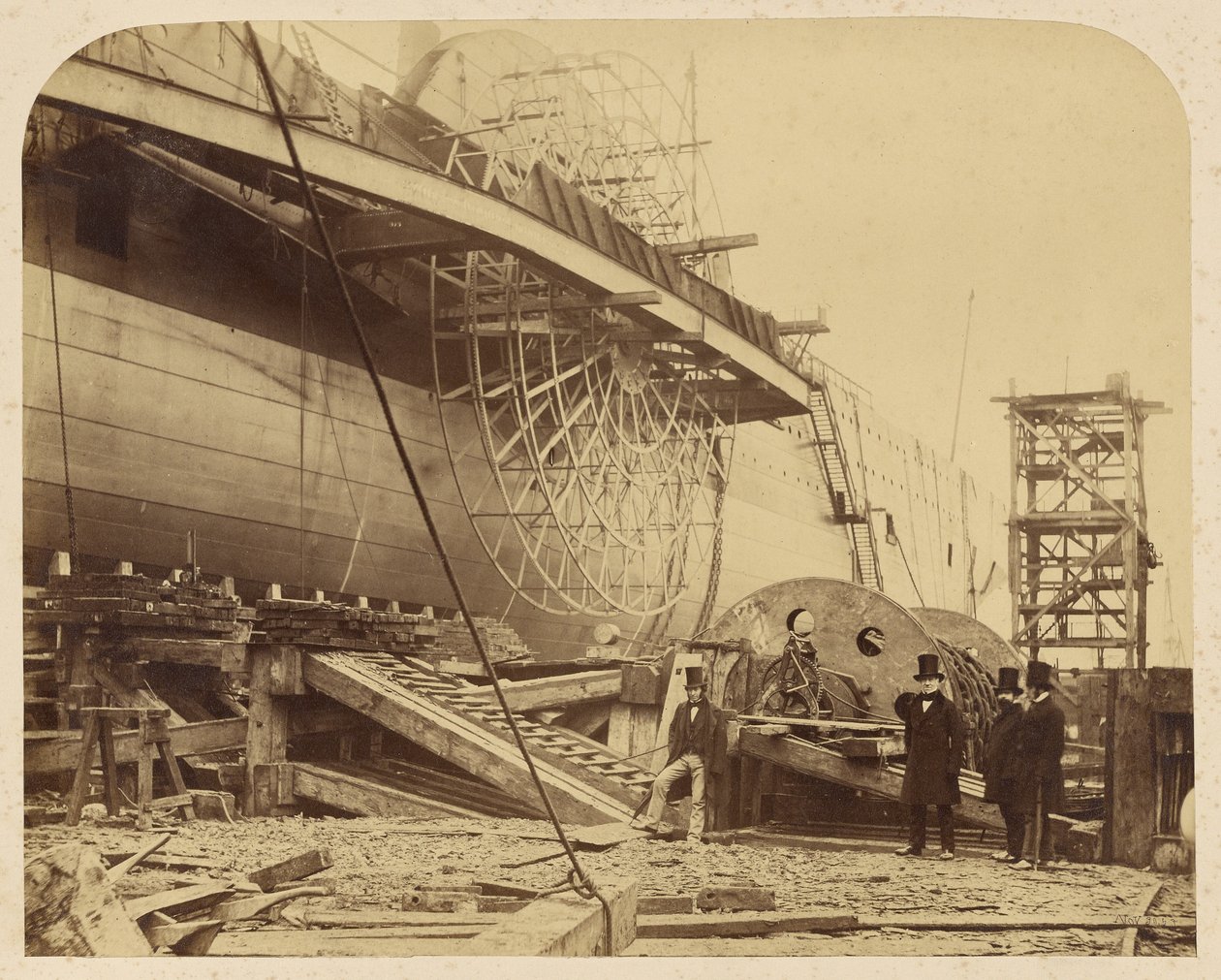 El vapor "The Great Eastern" en construcción en los muelles de Millwall de Robert Howlett