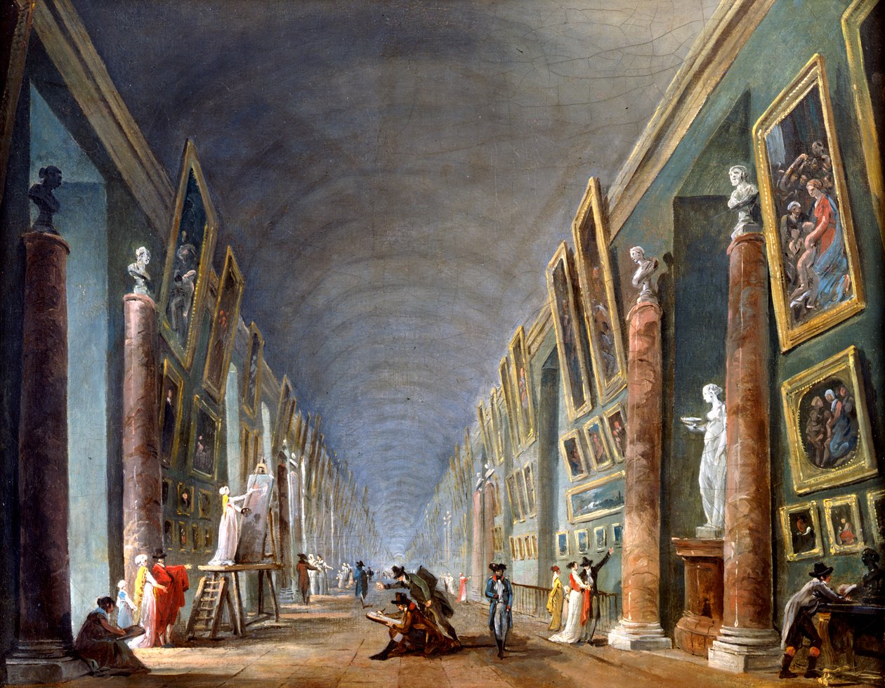 La Gran Galería, Louvre, París, 1801-1805 de Robert Hubert