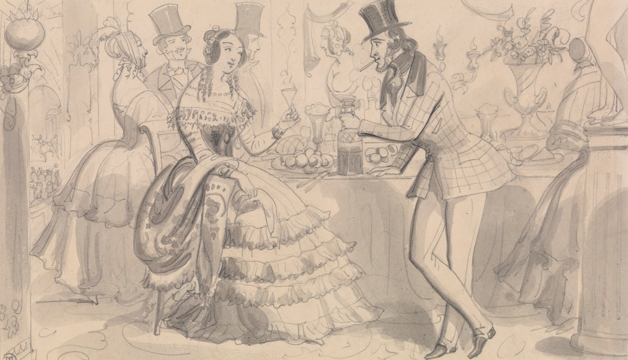 Refrescos públicos en la alta sociedad de Robert Isaac Cruikshank