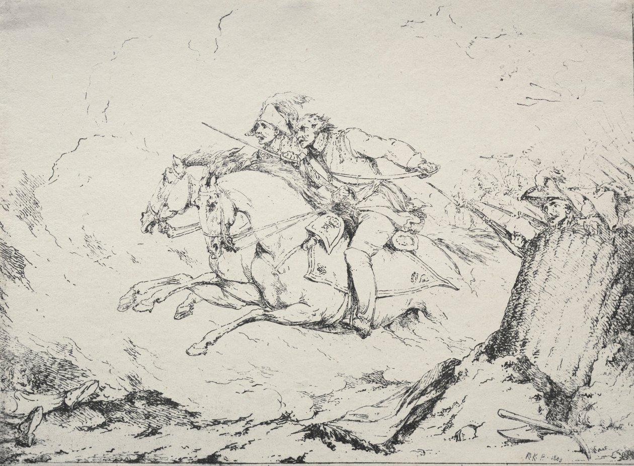 Especímenes de Poliautografía: Carga de caballería, 1803 de Robert Kerr Porter