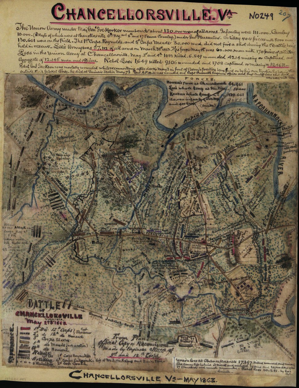 Batalla de Chancellorsville, Virginia, 2 y 3 de mayo de 1863 LOC gvhs01.vhs00299 de Robert Knox Sneden