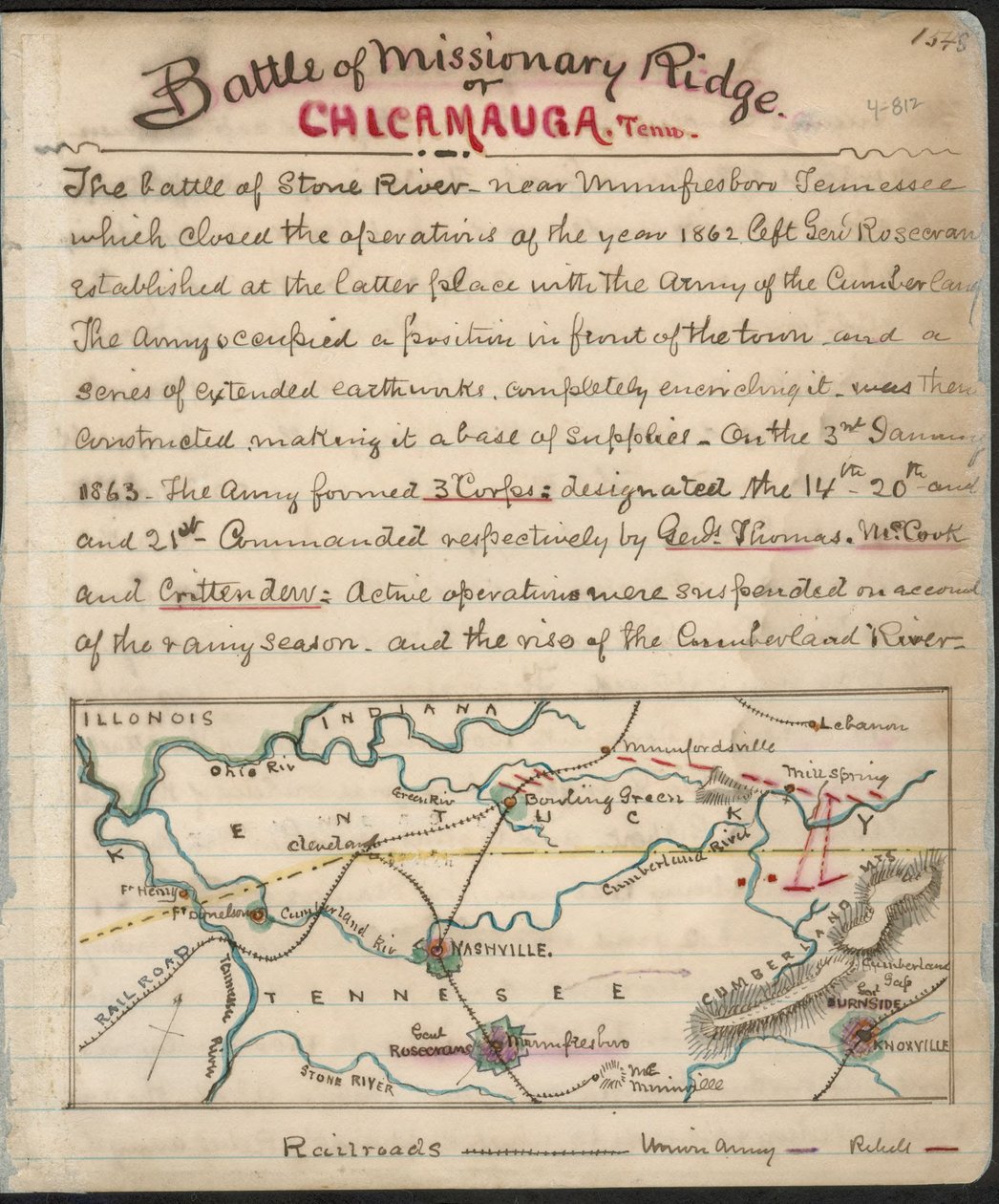 Batalla de Missionary Ridge o Chickamauga, Tenn. LOC gvhs01.vhs00156 de Robert Knox Sneden