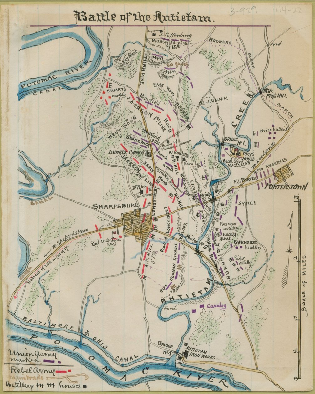 Batalla de Antietam. LOC gvhs01.vhs00044 de Robert Knox Sneden