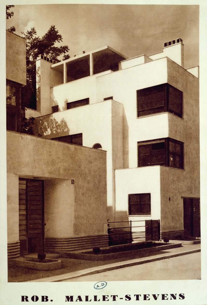 Casa en la rue Mallet-Stevens, 16º Arrondissement en París, c.1930 de Robert Mallet Stevens