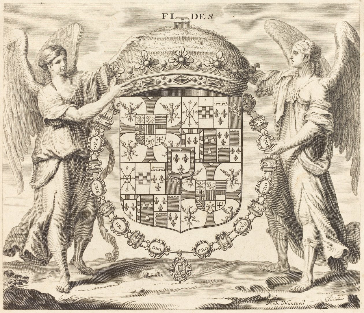Armas de Carlos II, Duque de Mantua de Robert Nanteuil