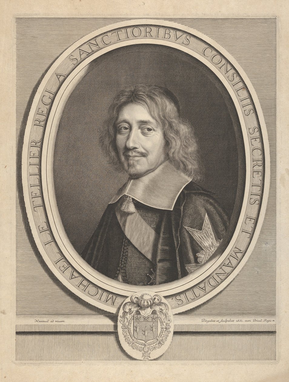 Canciller Michel IV Le Tellier, ca. 1661 de Robert Nanteuil