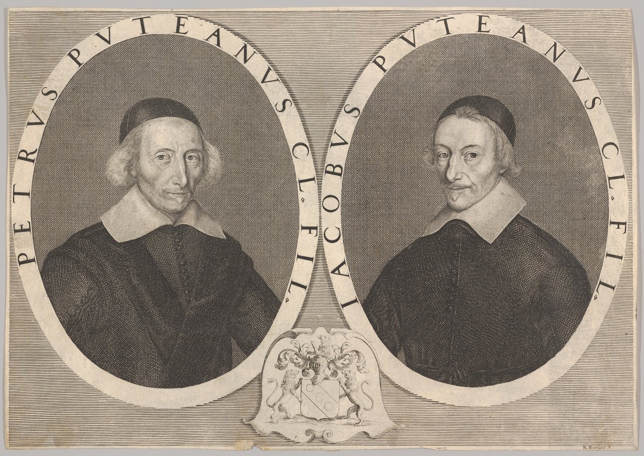 Doble retrato de Pierre y Jacques Dupuy, ca. 1648-49 de Robert Nanteuil