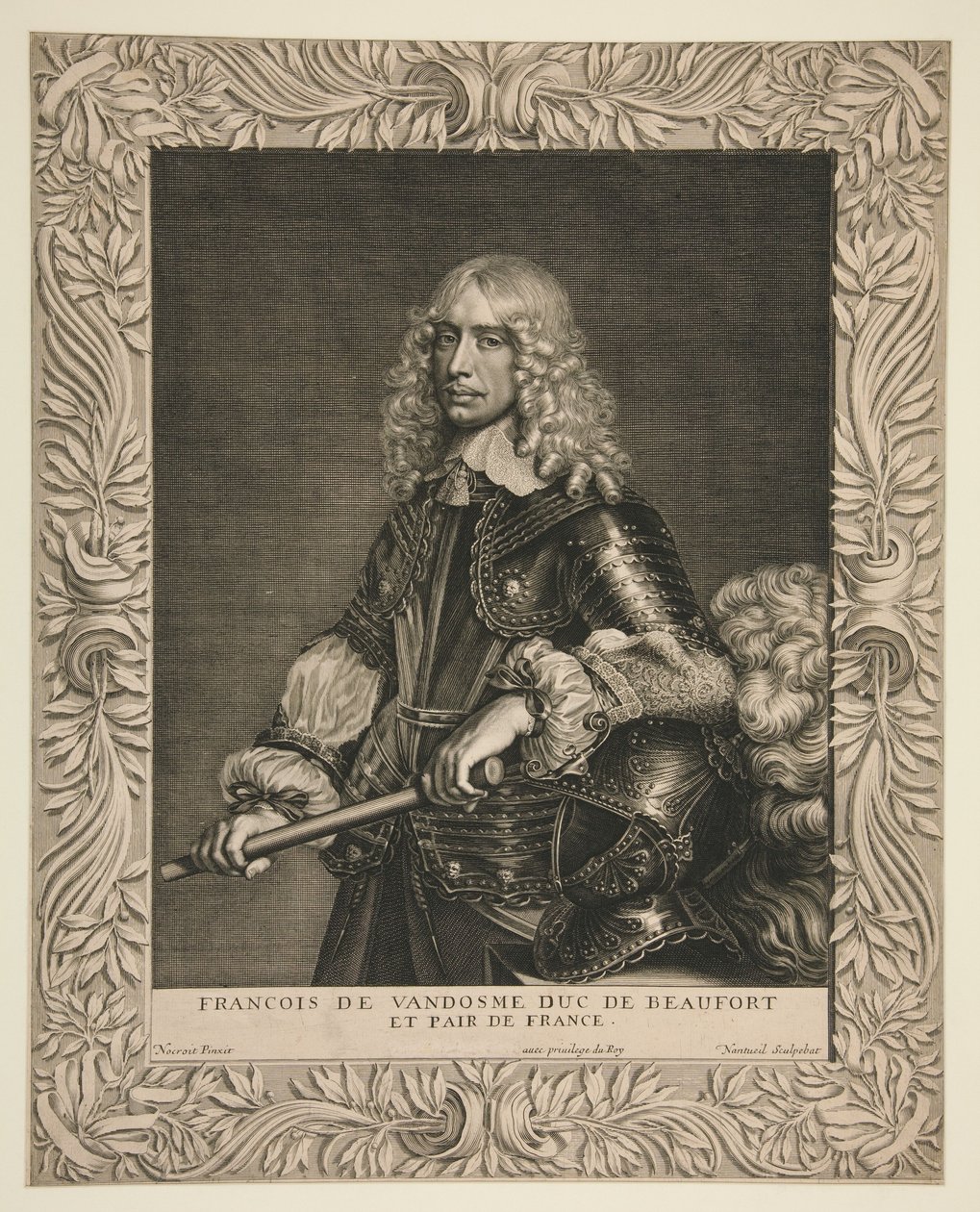 François de Vendôme, duque de Beaufort y par de Francia (duque de Beaufort y noble de Francia) de Robert Nanteuil
