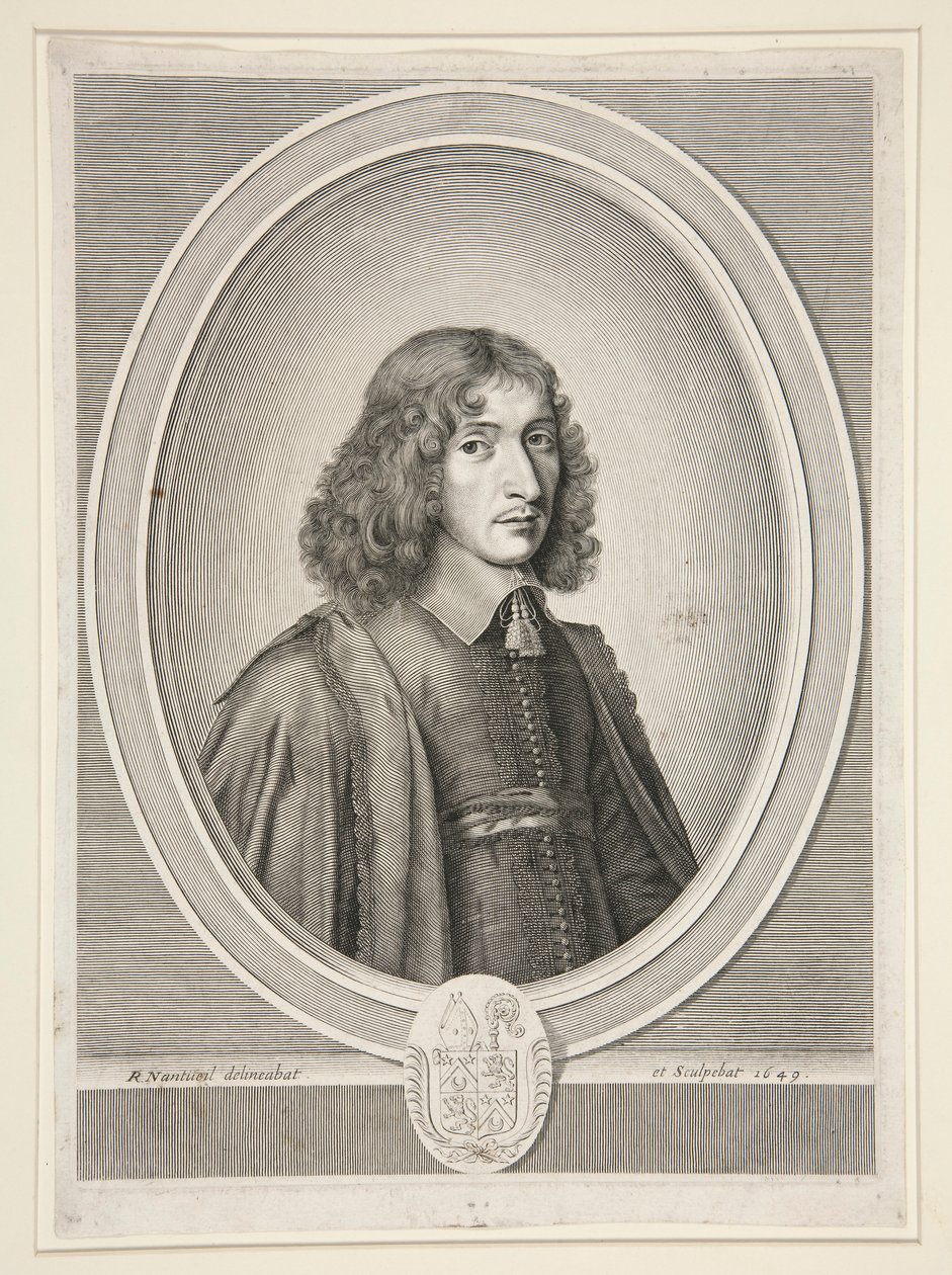 Fran?ois Mol?, Abb? de Sainte-Croix de Bordeaux, luego Ma?tre des Requ?tes (Abad de Sainte-Croix de Bordeaux, luego Maestro de Solicitudes) (1625-1712) de Robert Nanteuil
