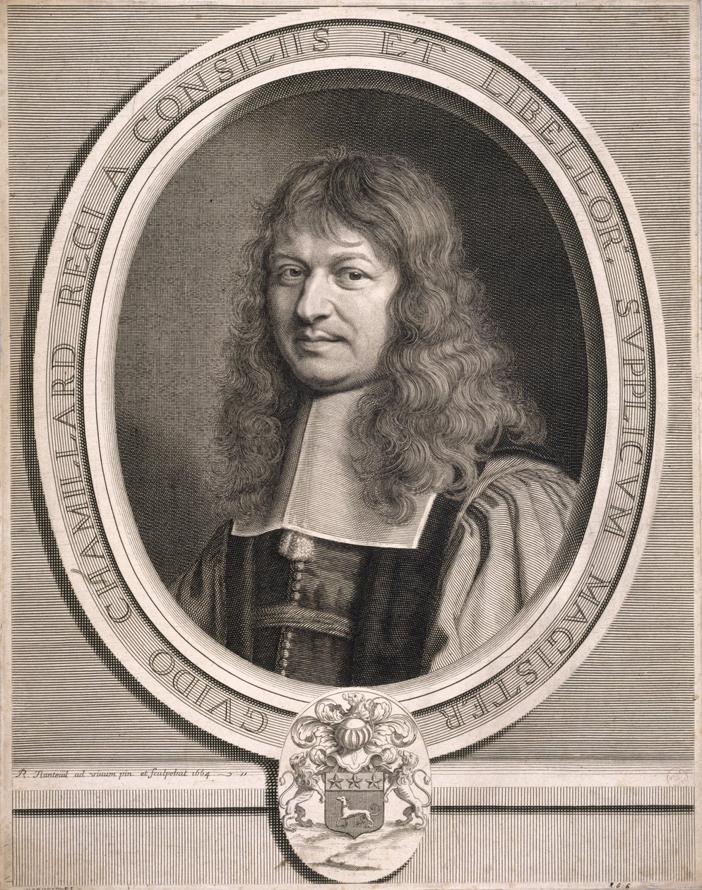 Guido Chamillard, maestro de peticiones. 1664. de Robert Nanteuil