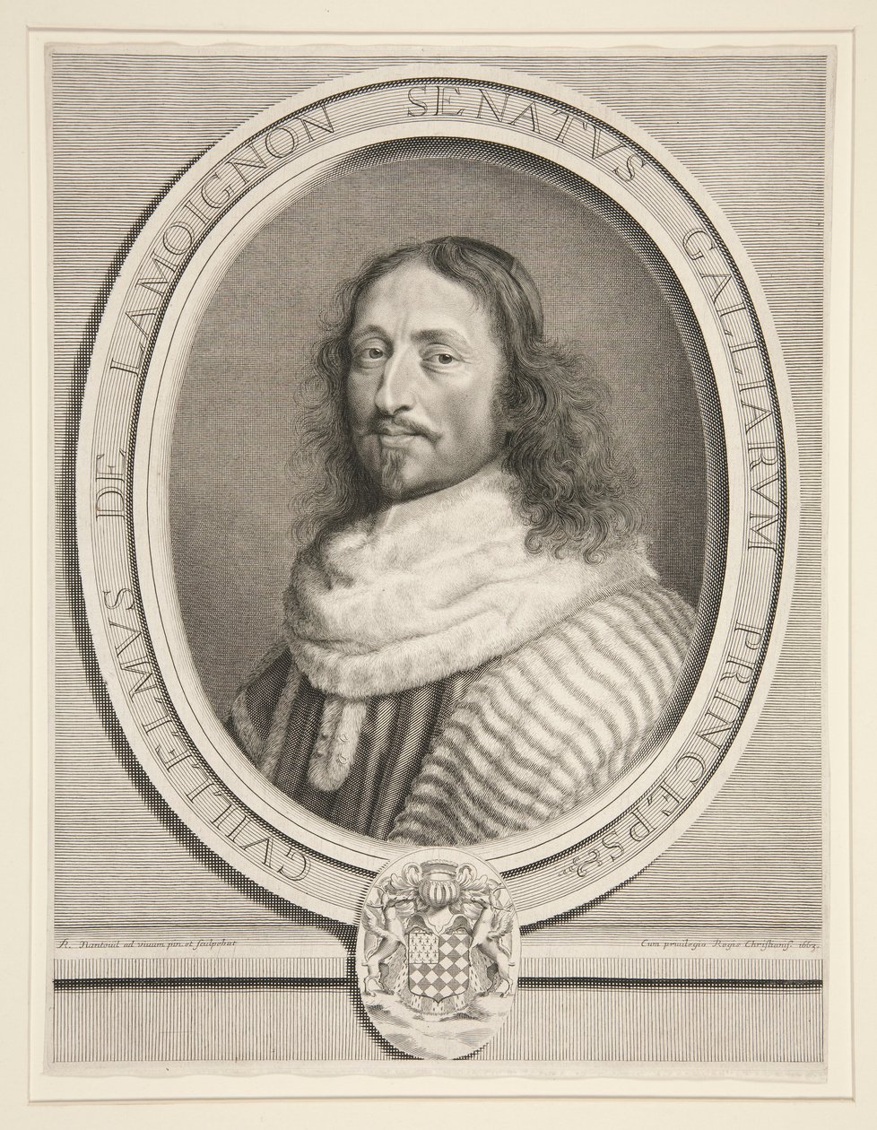 Guillaume de Lamoignon, primer presidente del Parlamento de París (Primer presidente del Parlamento de París) de Robert Nanteuil