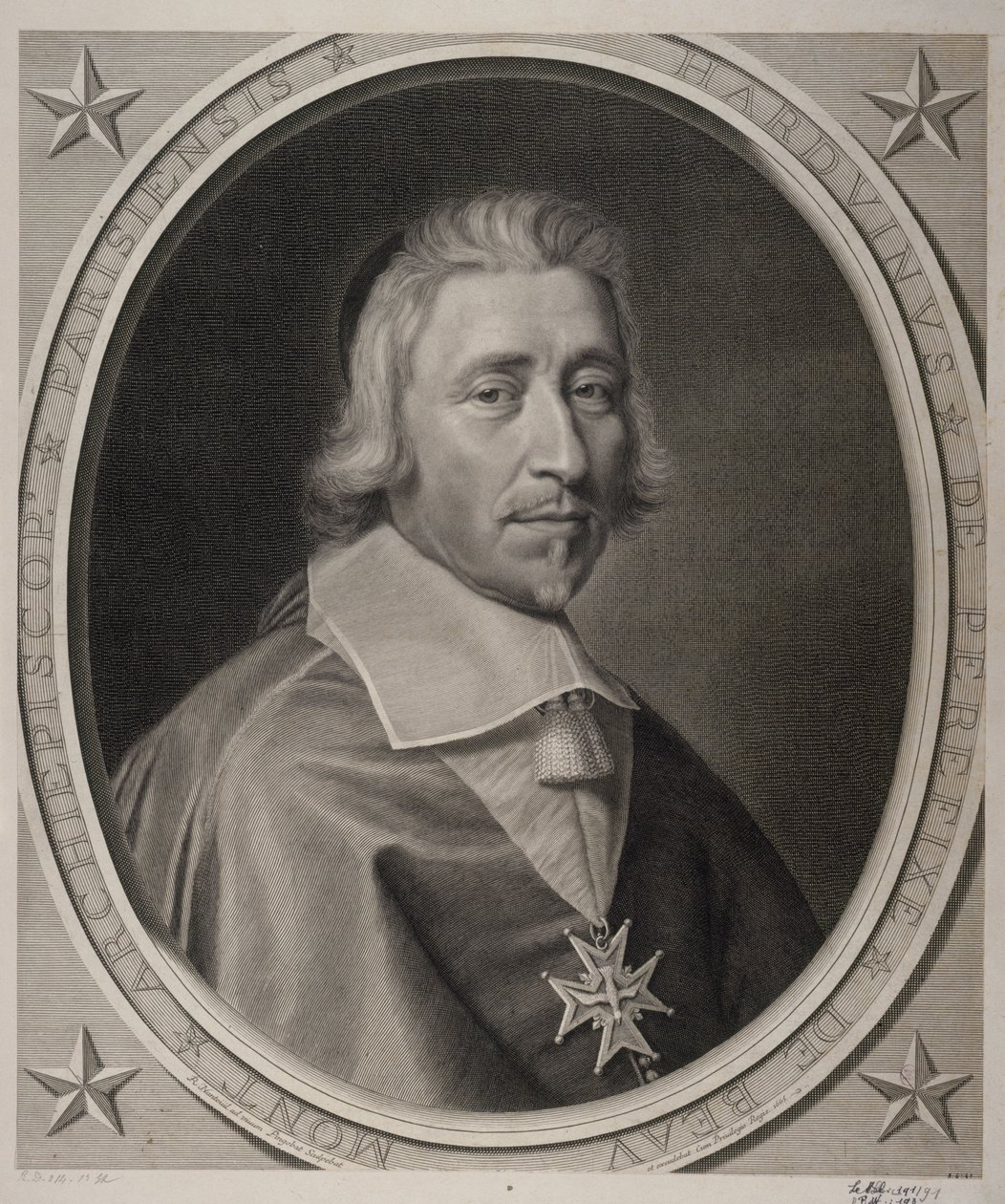 Hardouin de Péréfixe de Beaumont, arzobispo de París. 1665. de Robert Nanteuil