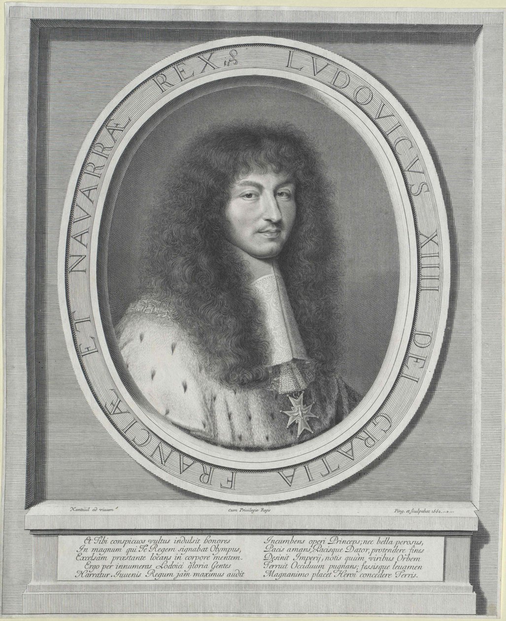 Rey de Francia Luis XIV de Robert Nanteuil