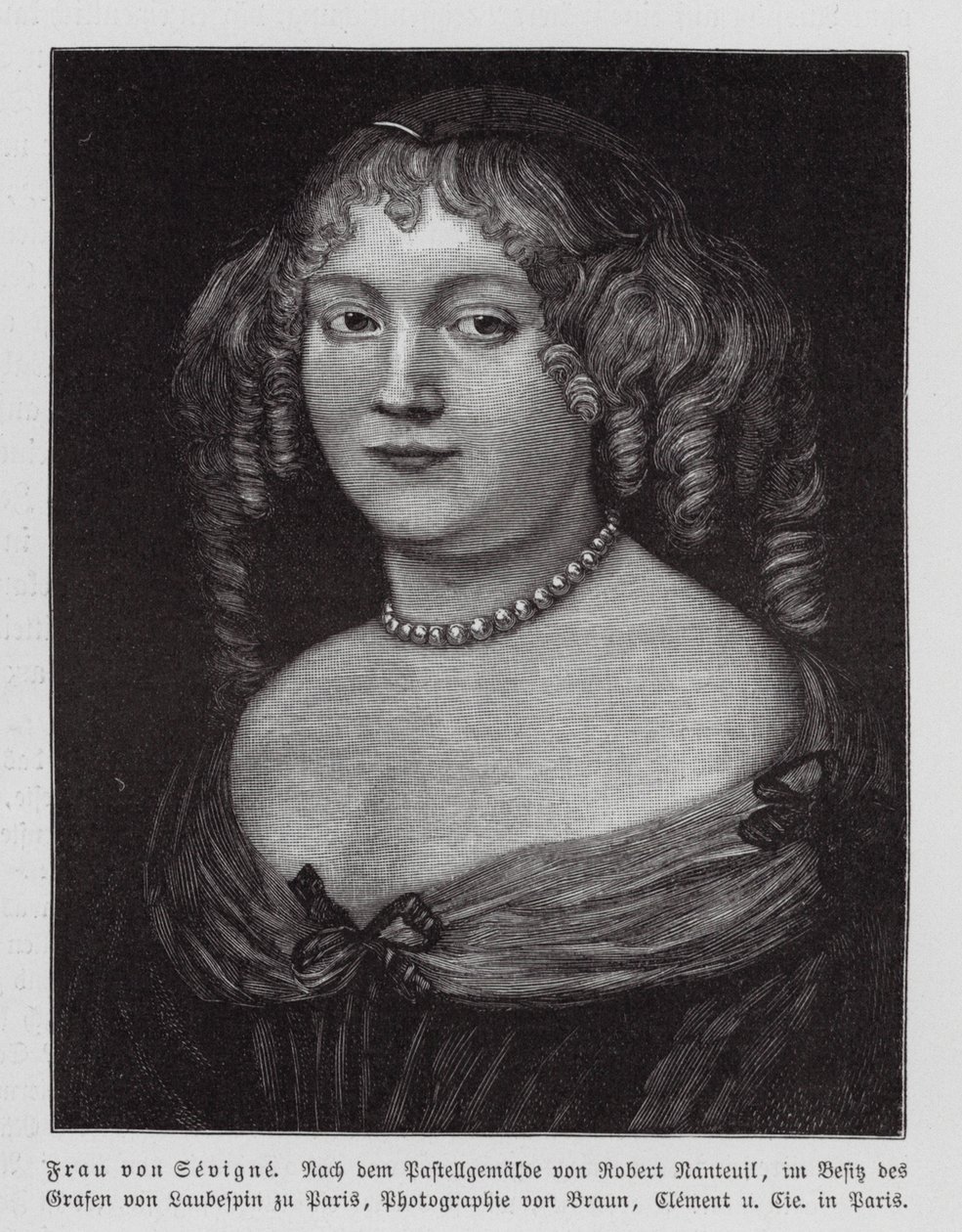 Madame de Sevigne, escritora francesa (grabado) de Robert Nanteuil