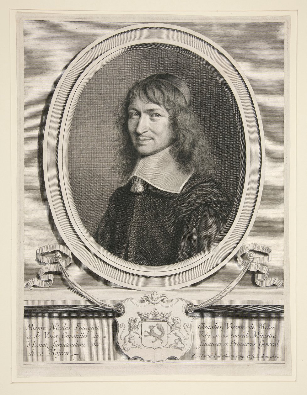 Nicolás Fouquet (Foucquet), vizconde de Melun y de Vaux de Robert Nanteuil