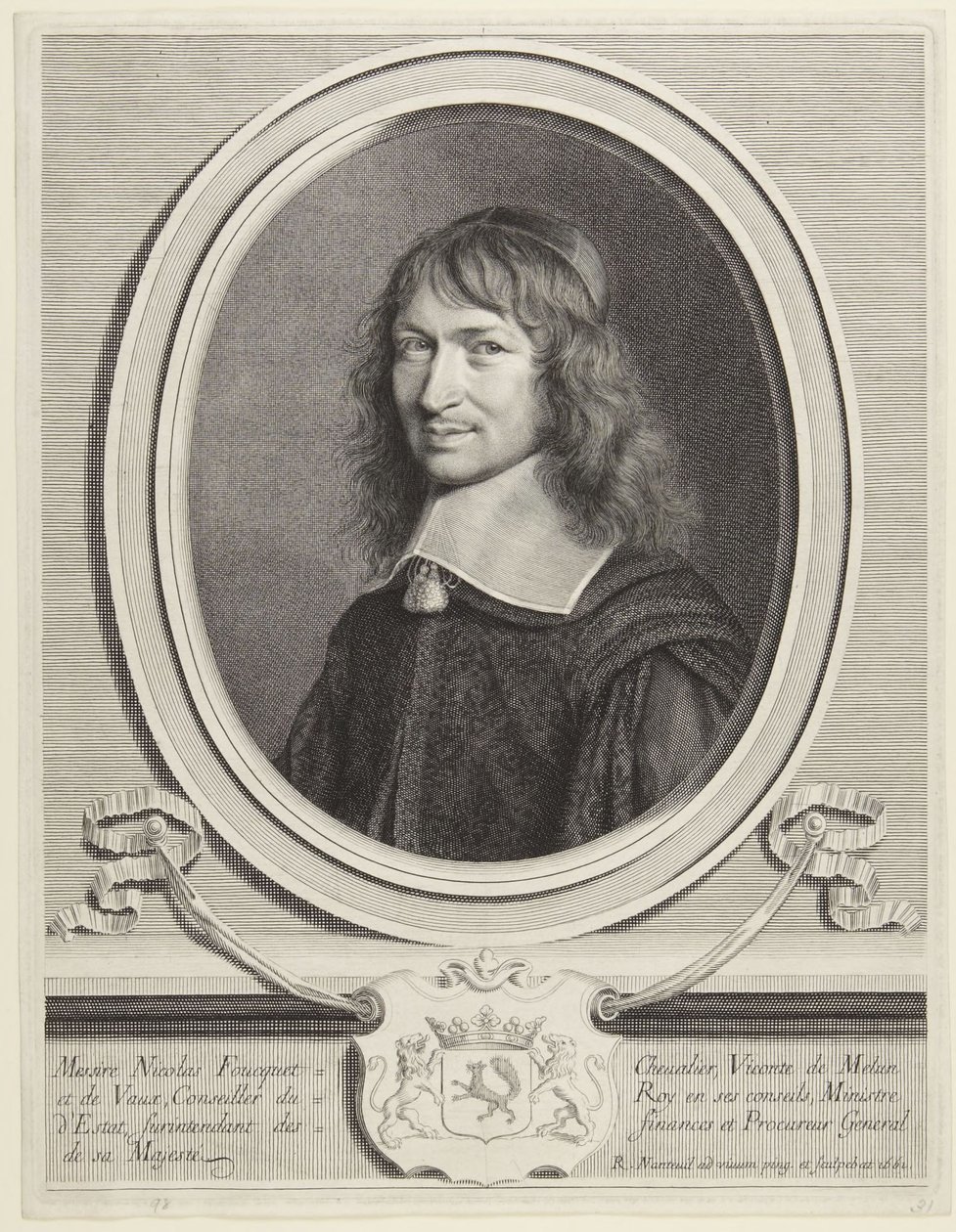 Nicolas Fouquet, vizconde de Melun y de Vaux de Robert Nanteuil