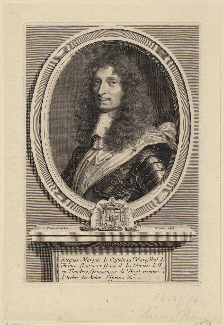Retrato de Jacques II de Castelnau, mariscal de Francia de Robert Nanteuil