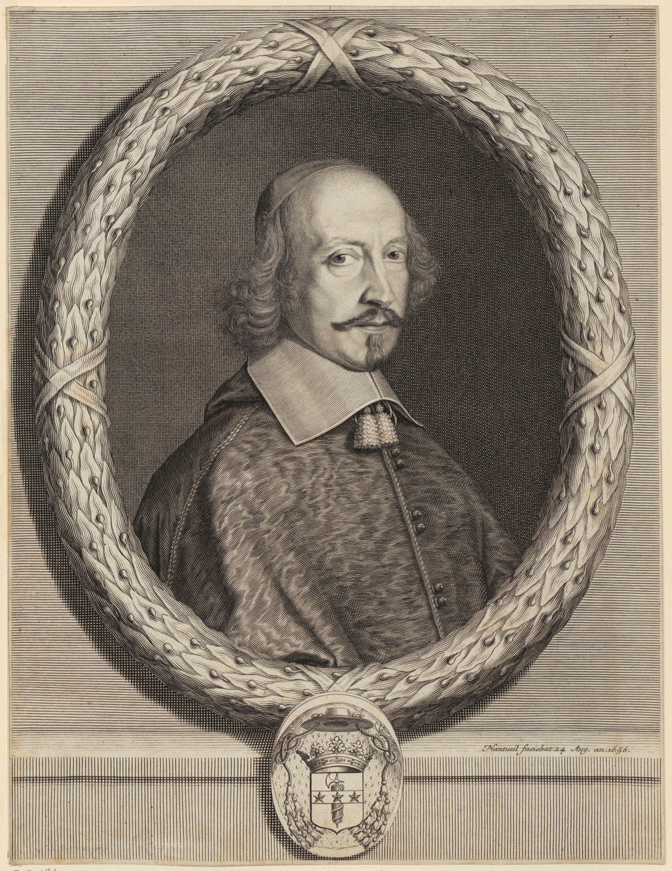 Retrato del cardenal Jules Mazarin de Robert Nanteuil