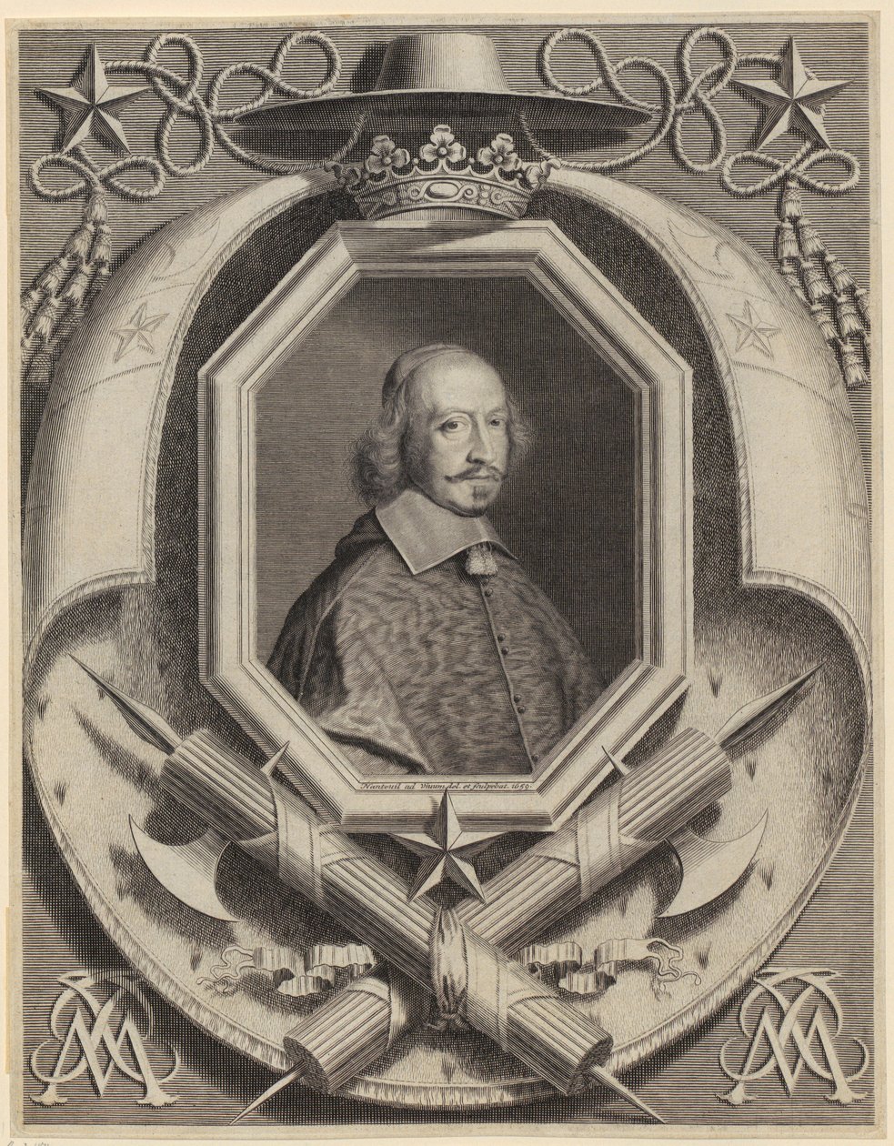 Retrato del cardenal Jules Mazarin de Robert Nanteuil