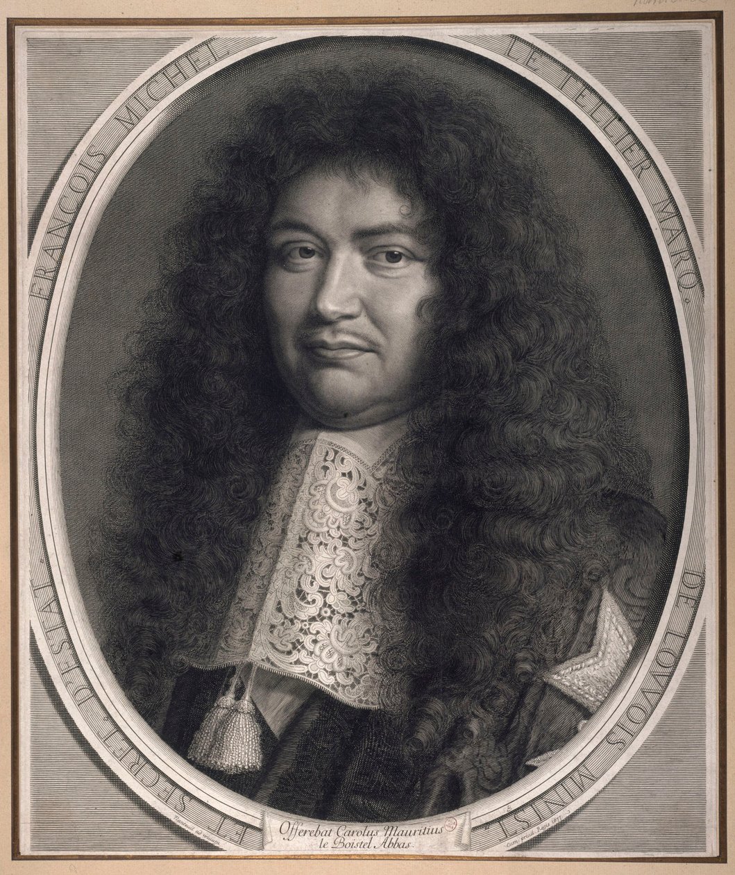 Retrato de François Michel Le Tellier, marqués de Louvois, ministro y secretario de Estado de Robert Nanteuil
