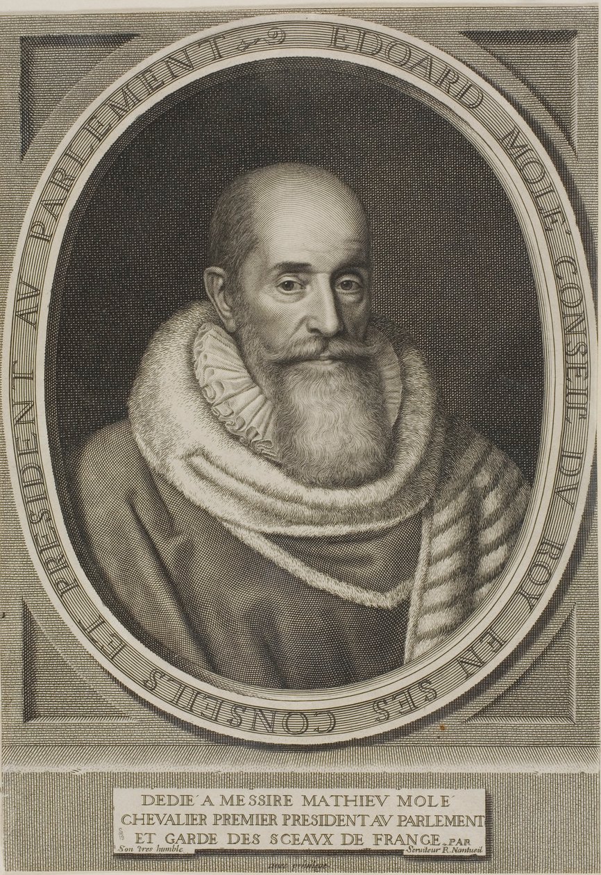 Retrato de Edouard Molé de Robert Nanteuil