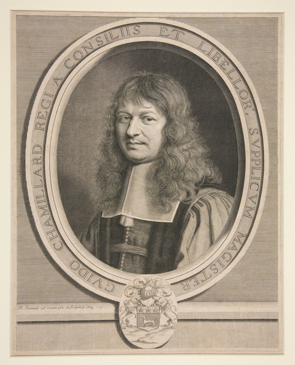 Retrato de Guy Chamillard, consejero del rey y jefe de súplicas de Robert Nanteuil