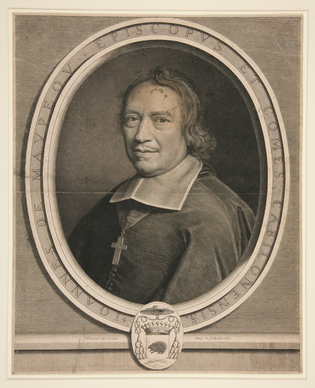 Retrato de Jean de Maupeou, obispo y conde de Chalons-sur-Saone de Robert Nanteuil