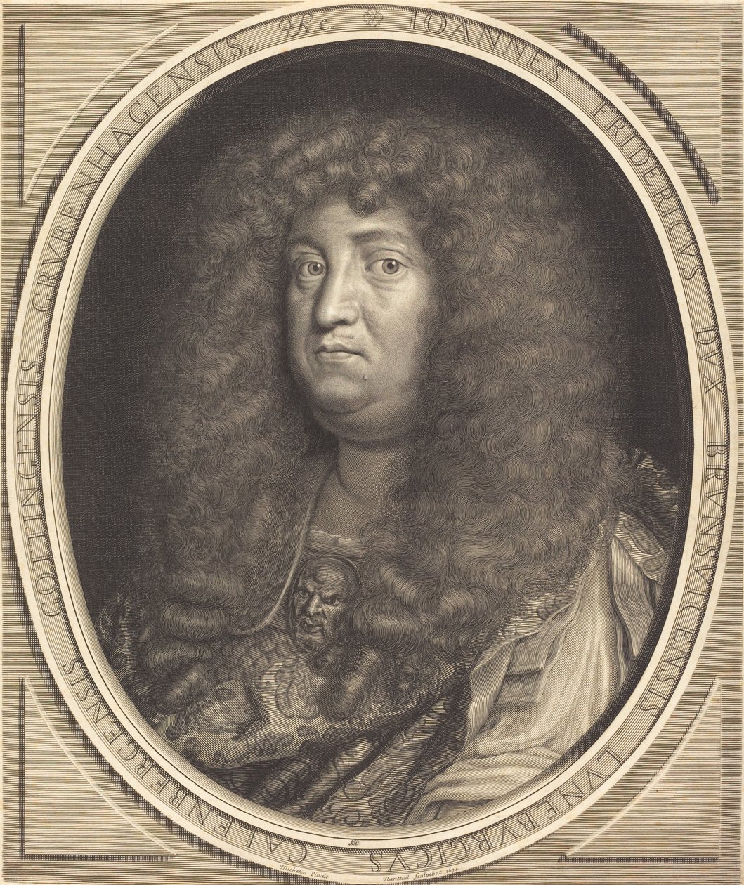 Jean-Frederic, Duque de Brunswick-Lunebourg (Hannover) de Robert Nanteuil after Jean Michelin