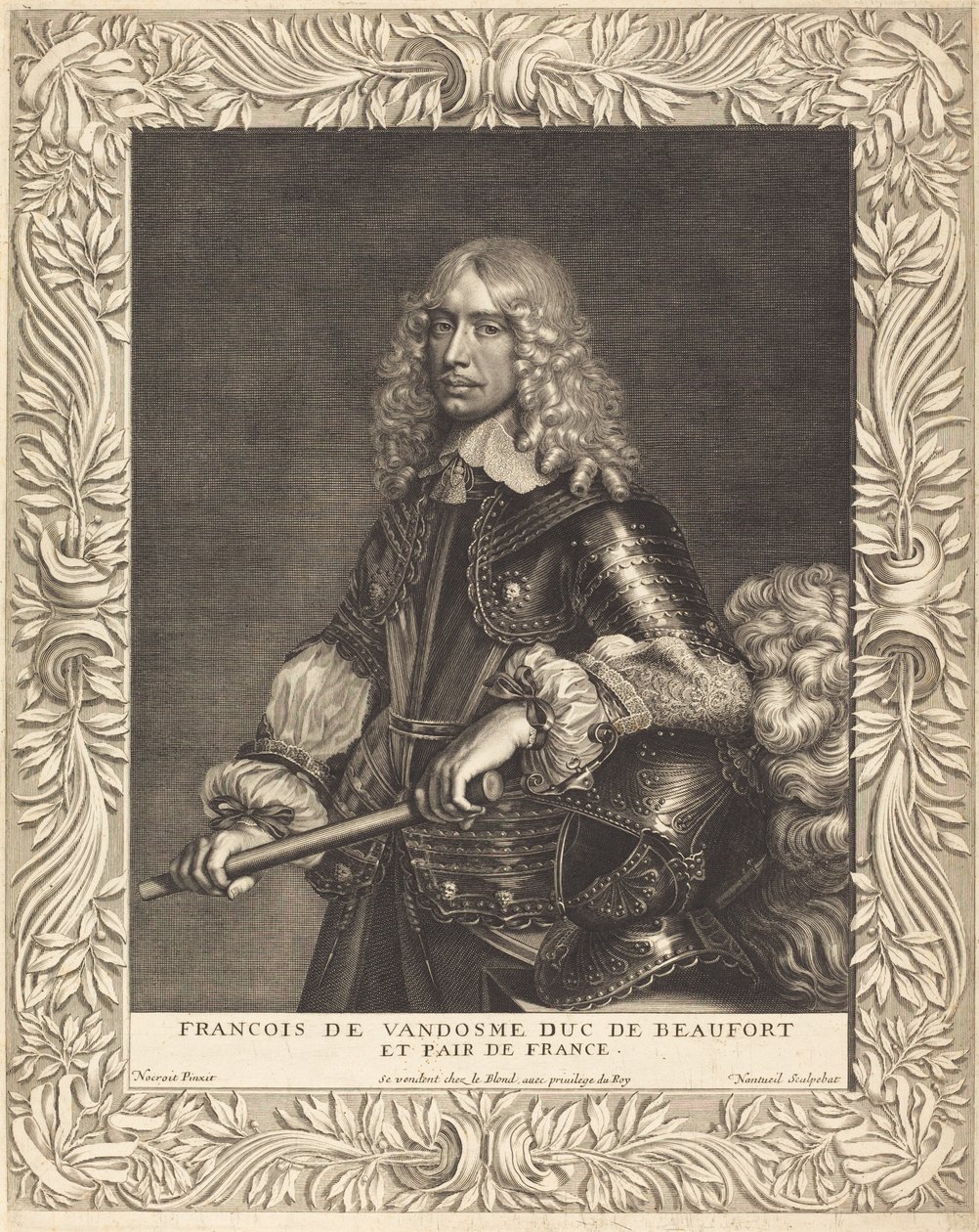 François, duque de Beaufort de Robert Nanteuil after Jean Nocret