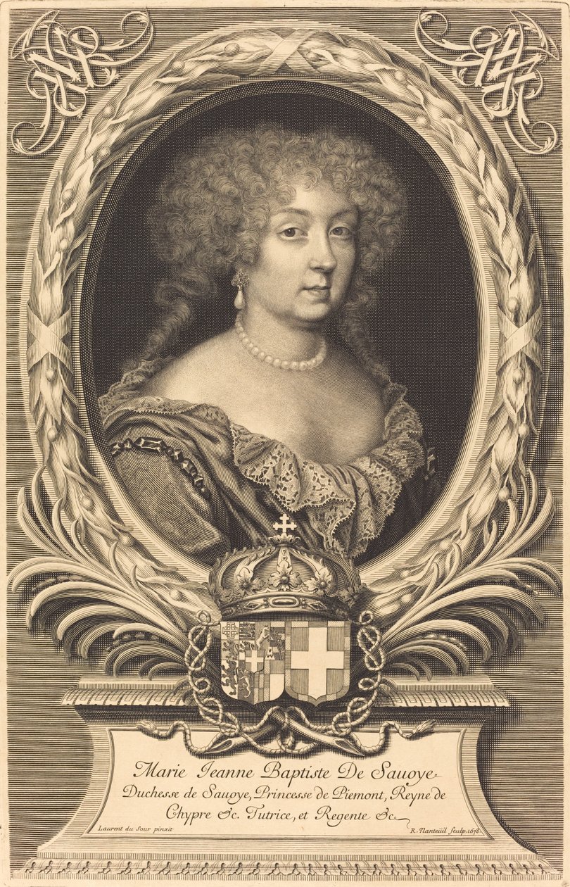 Marie-Jeanne-Baptiste, Duquesa de Saboya de Robert Nanteuil after Laurent Dufour