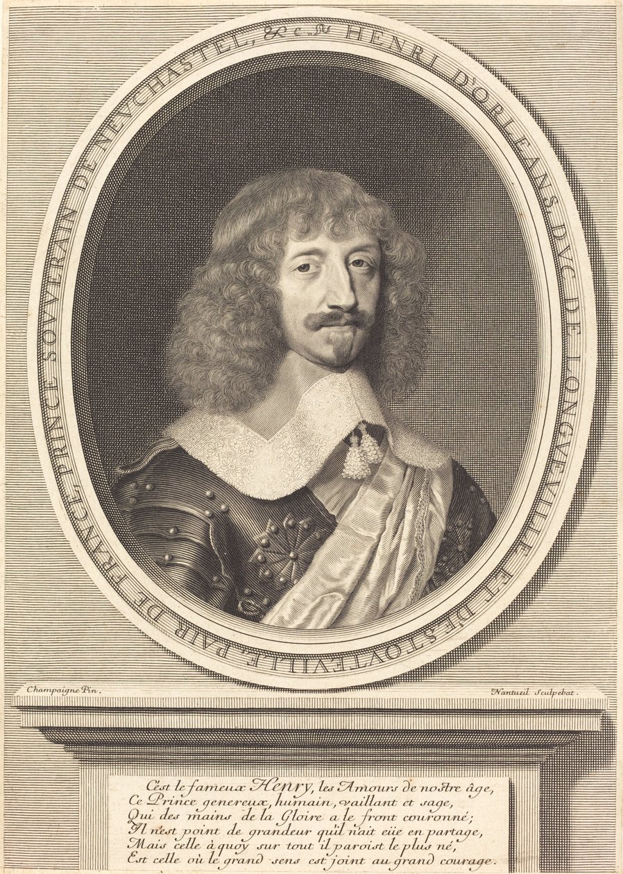 Henri II de Orleans, Duque de Longueville de Robert Nanteuil after Philippe de Champaigne