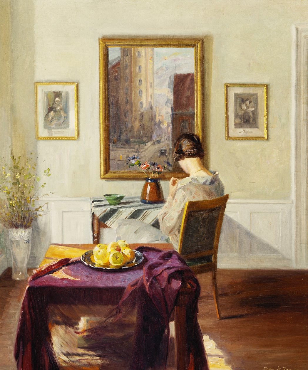 Una mujer en un interior de Robert Panitzsch