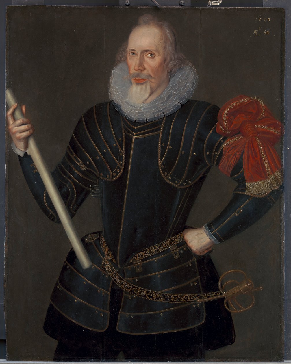 Retrato de hombre, posiblemente Thomas Howard, tercer vizconde de Bindon (hacia 1539-1611) de Robert Peake the elder