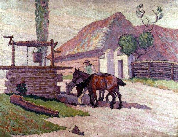 Caballos bebiendo de Robert Polhill Bevan