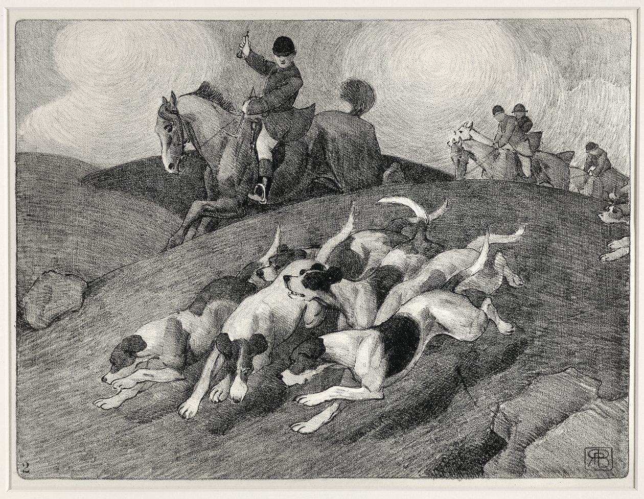 Escena de Caza de Robert Polhill Bevan